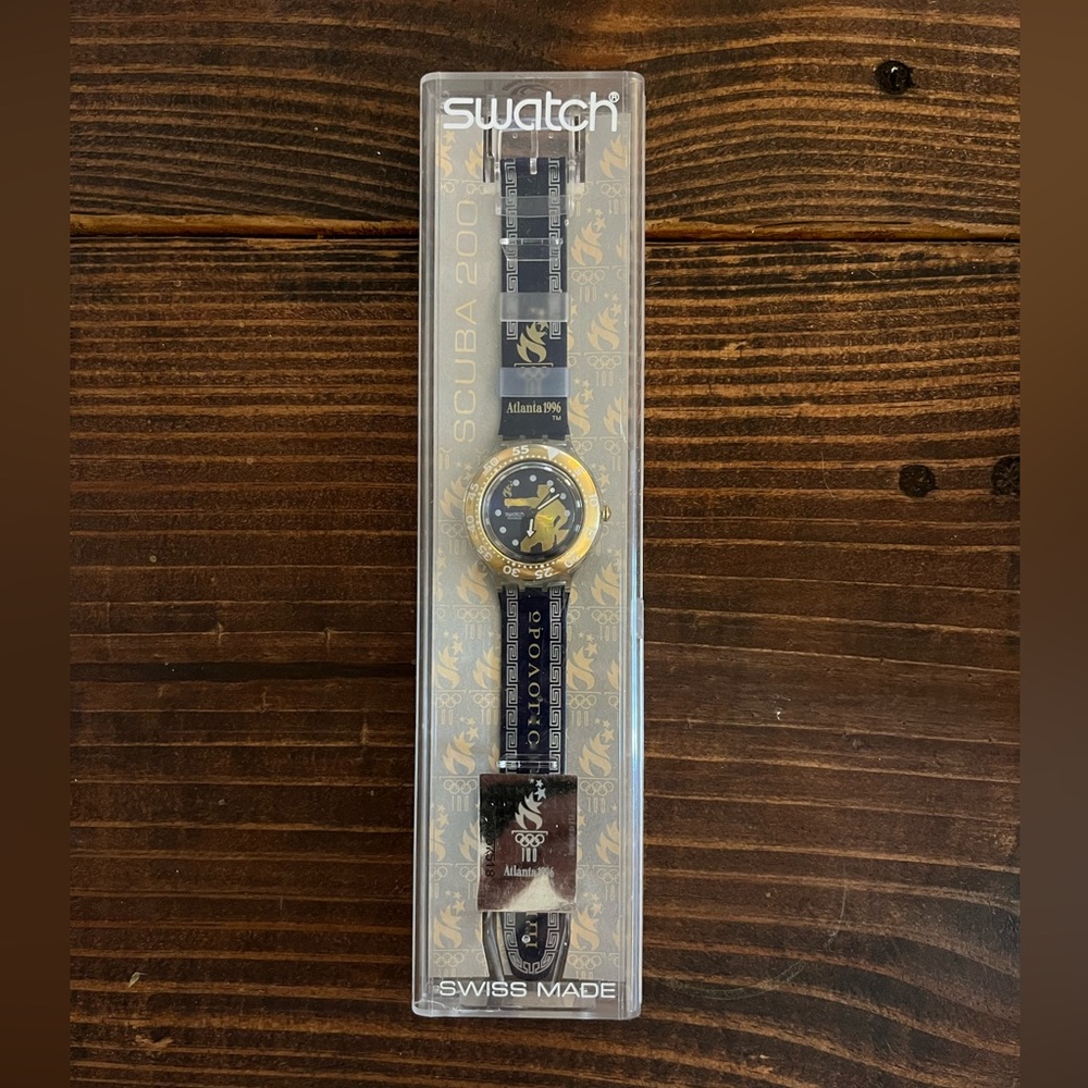 Rare mint unused Atlanta (1996) Olympic swatch wristwatch